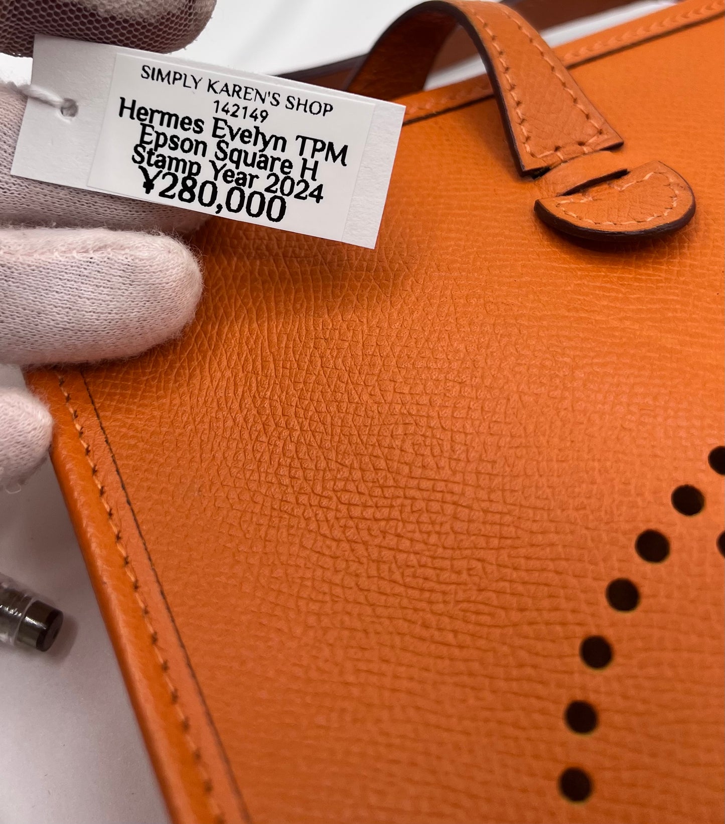 Hermes Evelyn TPM Epson Square H Stamp Yr 2004