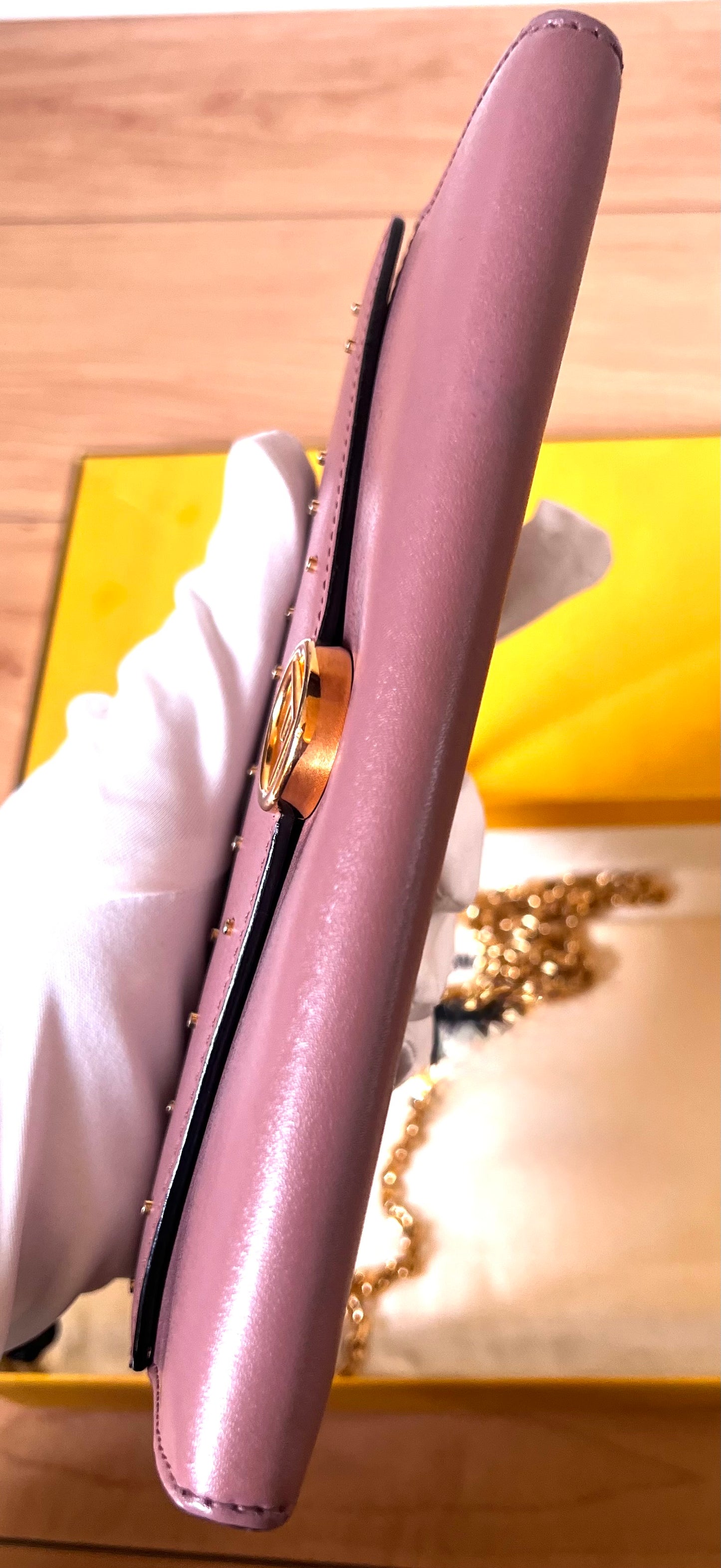 Fendi F is Continental Studded Leather wallet on Chain               (🇵🇭P23,220)