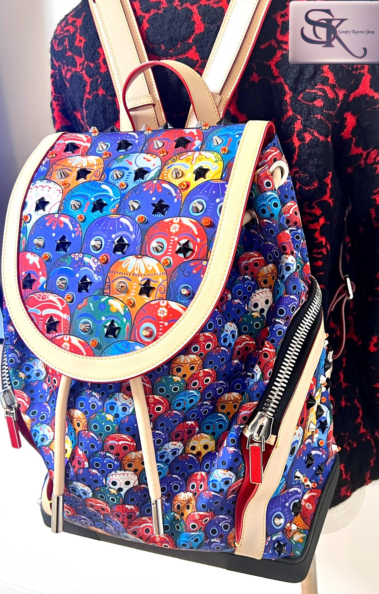 Christian Louboutin Explorer Punk Back Pack Octopus Motif