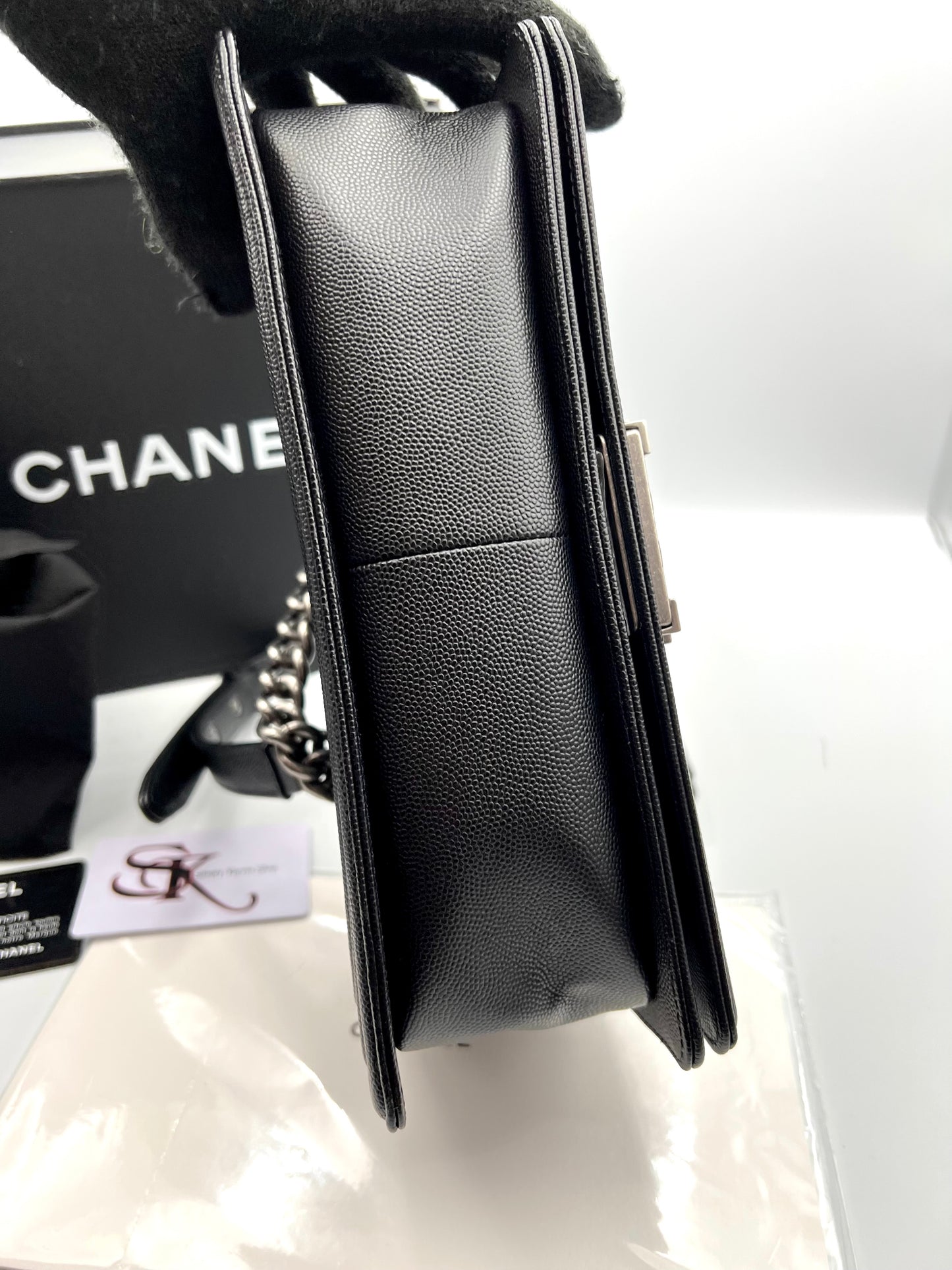 Chanel Leboy Black Caviar Skin Old Medium Riuthenium Hardware Series 30                (🇵🇭P335,400)