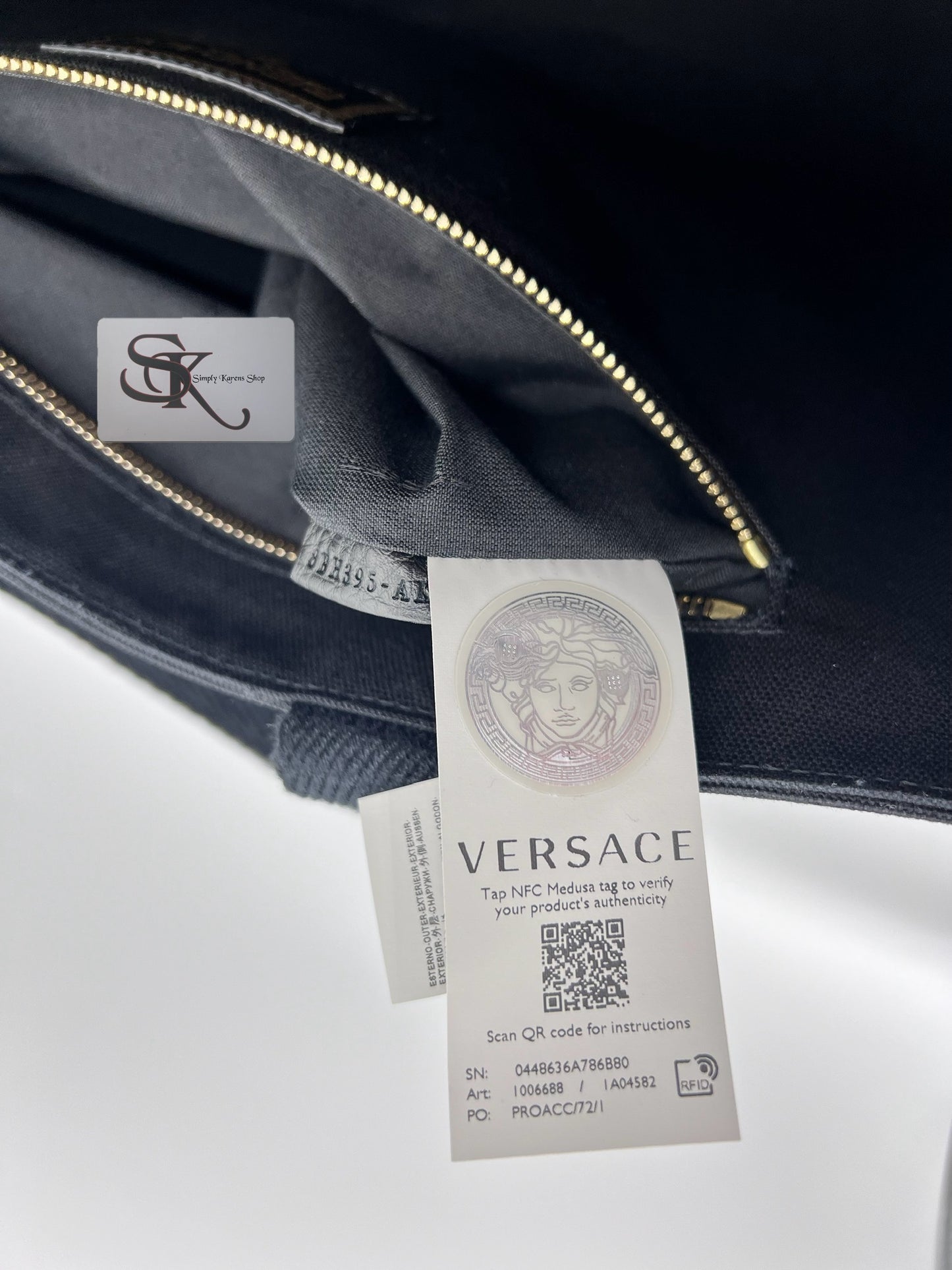 FENDI X VERSACE CANVAS FENDACE  LOGO SHOPPING 2 WAY BAG