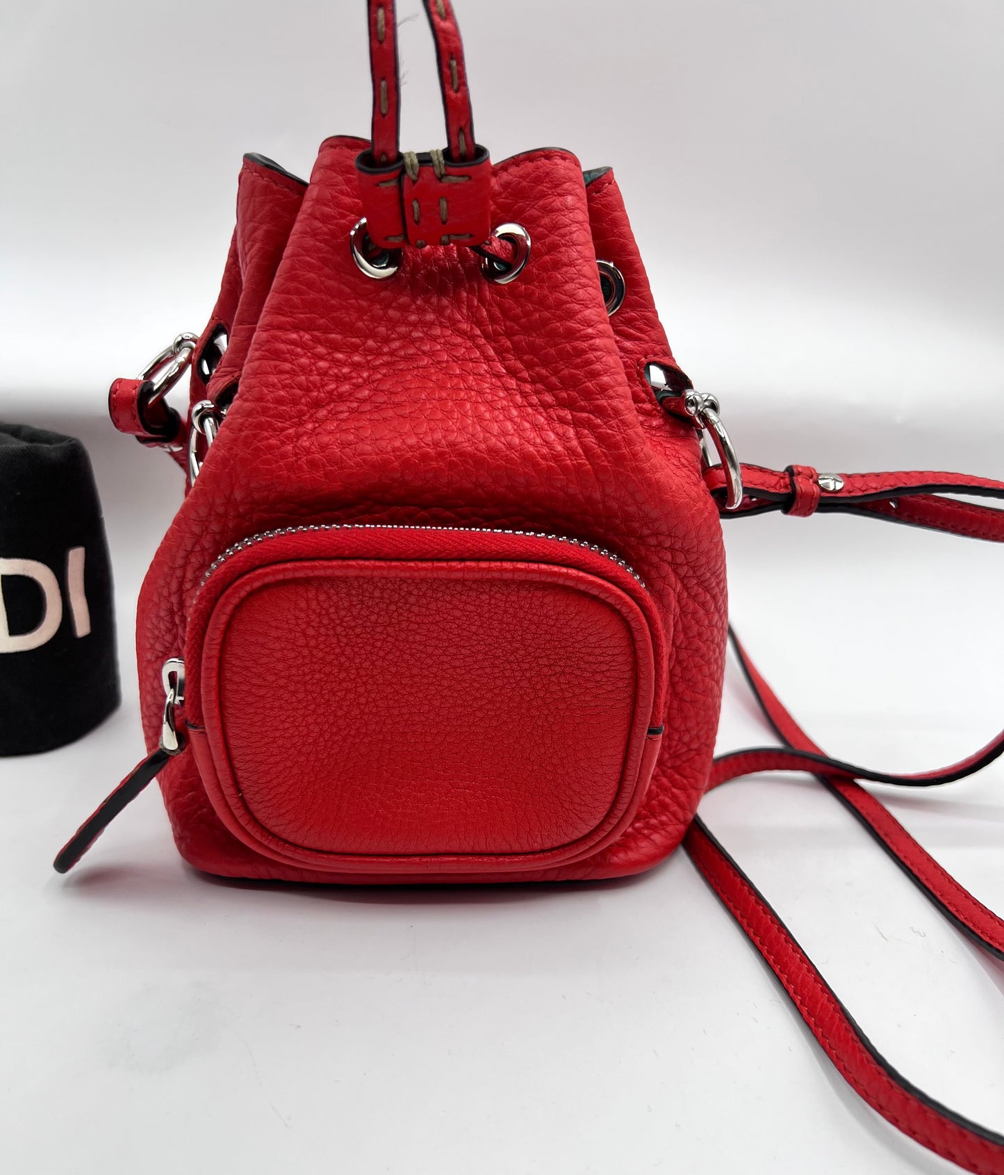Fendi Mini Mon Tresor Bucket leather 2 way Bag