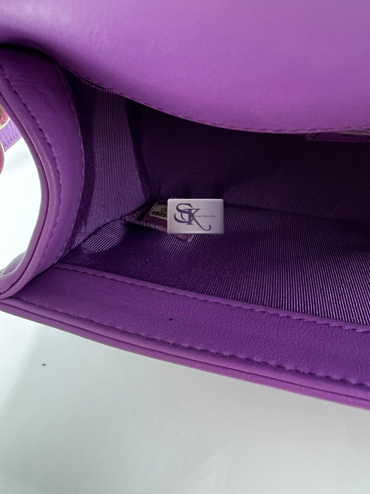 Chanel Leboy Purple Pm size Calfskin GHW Series29          (🇵🇭P197,800)