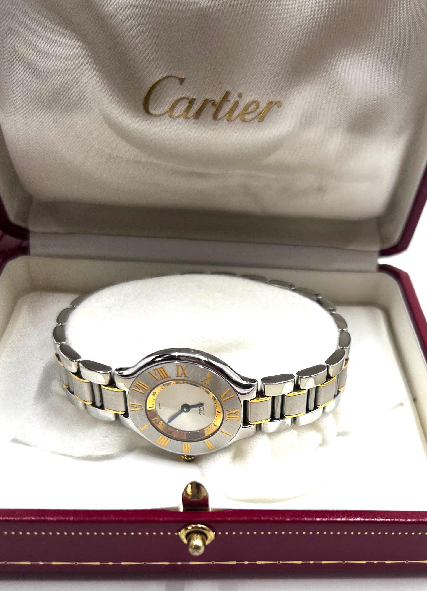 Cartier Must Vantian Watch 28mm SS/YG/SV w/ box & Cert 17.5cm (🇵🇭P85,140)