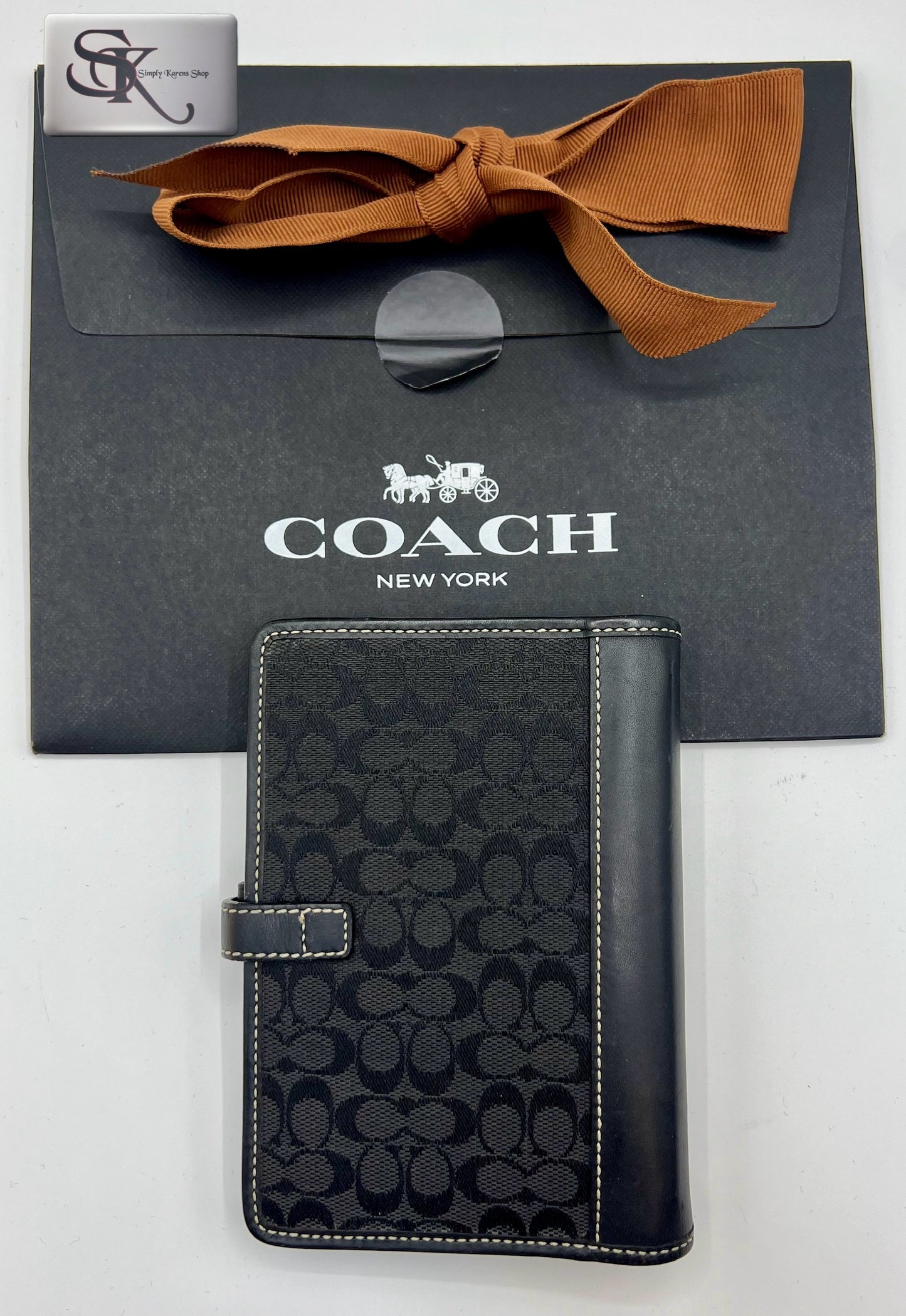 COACH AGENDA PM SIZE LEATHER AND CANVAS