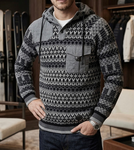 Moncler Knitted W/ Hood Sweater L size   (🇵🇭10,320)