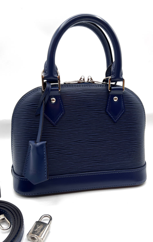 Louis Vuitton Epi  Navy Blue Alma BB 2 way bag                  (🇵🇭P68,800)