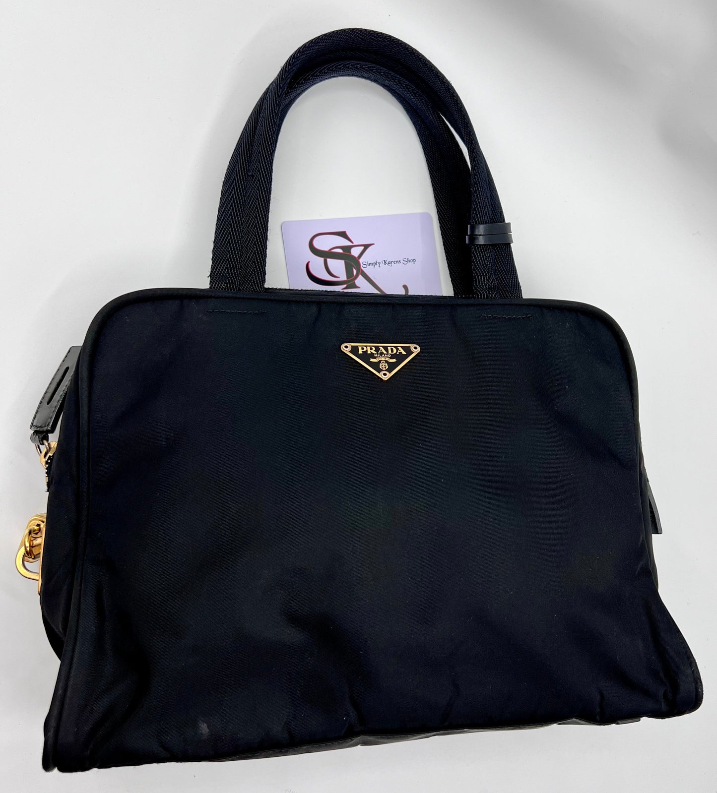 Prada Tessuto Nylon Top Handle Hand Bag