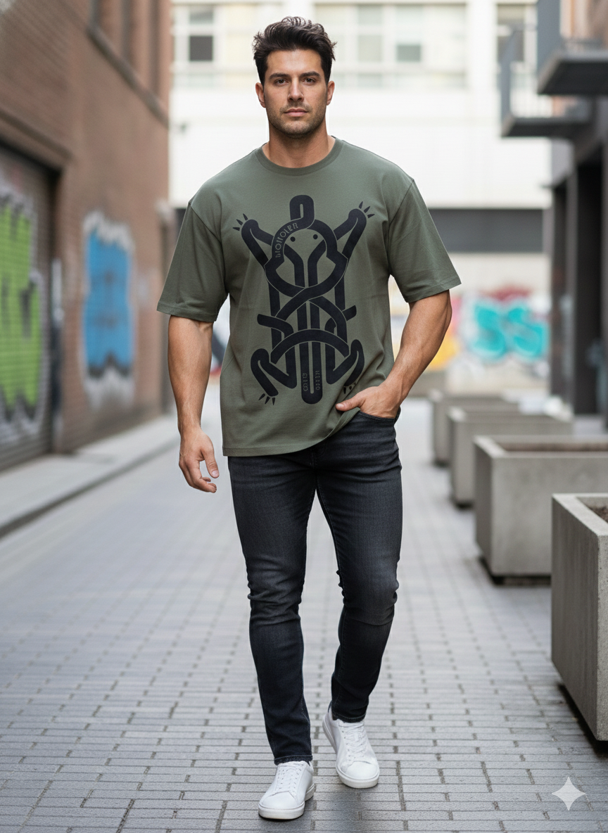 Moncler Olive graphic Tshirt L size  (🇵🇭P7,740)