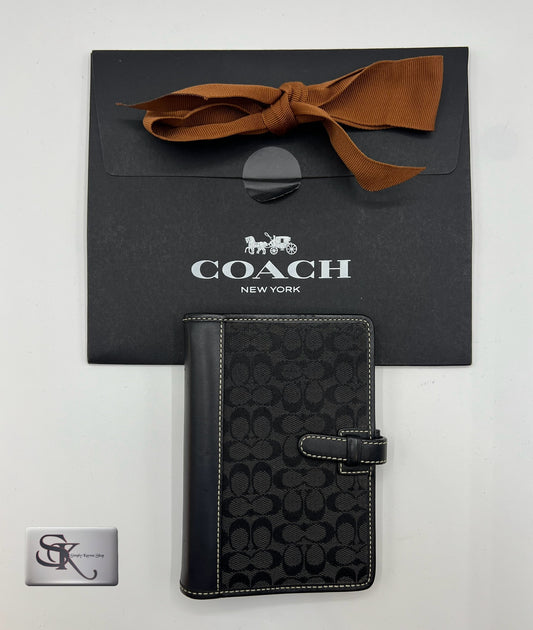 COACH AGENDA PM SIZE LEATHER AND CANVAS