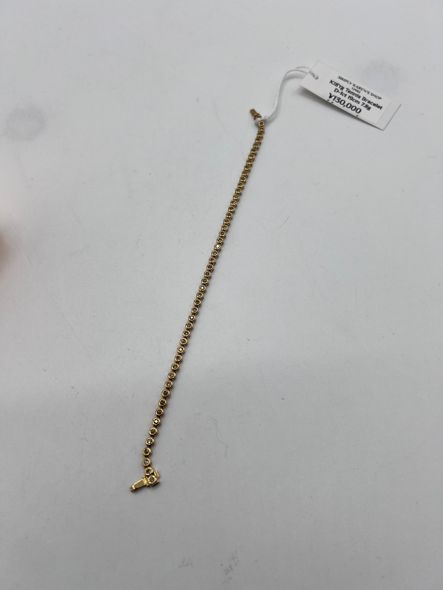 K18 Yg Tenis Bracelet  D-1ct  19cm 7.8g