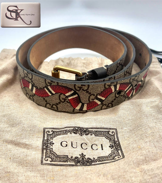 Gucci Supreme with snake motif Belt Size 89 to 99cm       (🇵🇭P16,770)