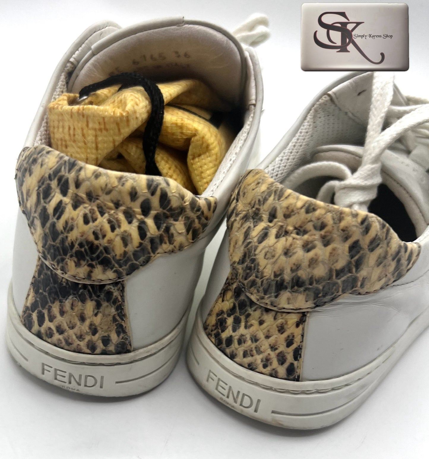Fendi Monster White Sneakers S36 (23cm)   (🇵🇭P12,040)