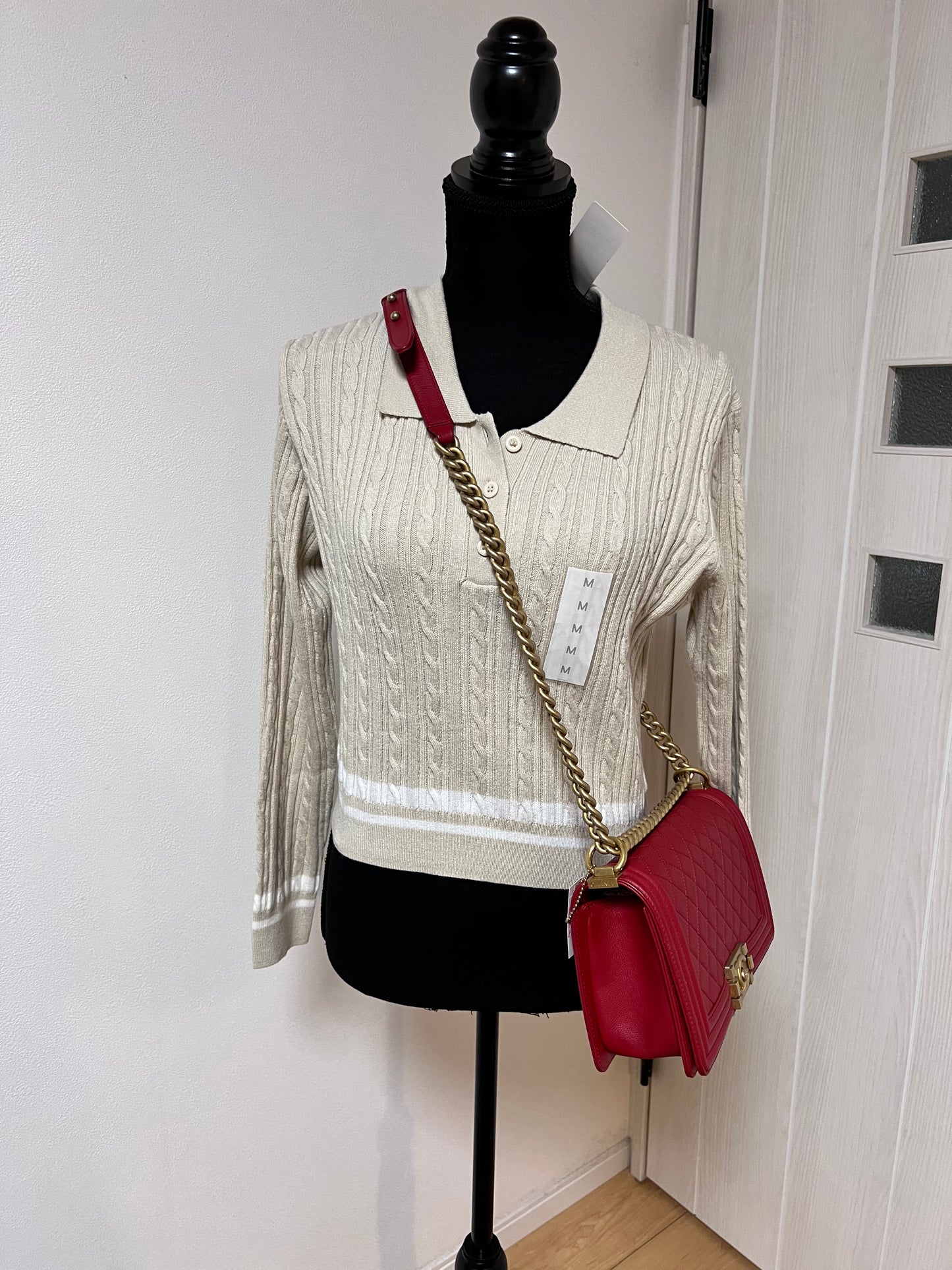 Chanel Caviar red Leboy Old Medium GHW