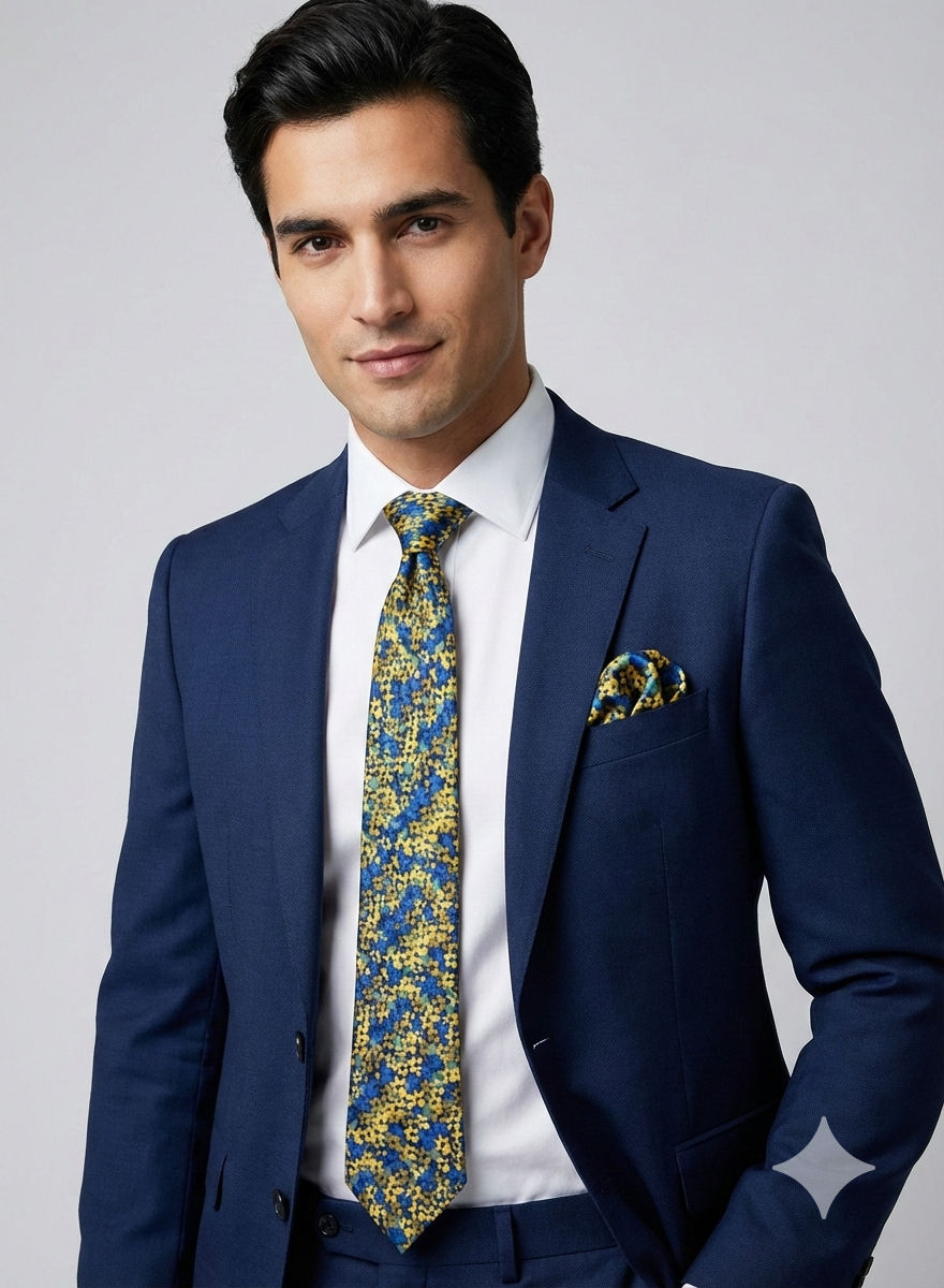 Yves Saint Laurent Flower Motif Silk Necktie (🇵🇭P2,580)