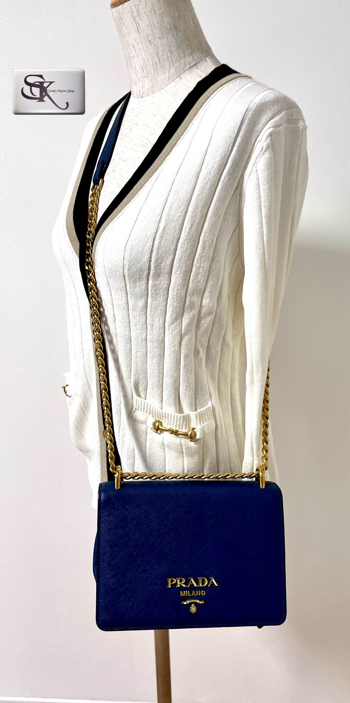 Prada Saffiano flap Chain crossbody