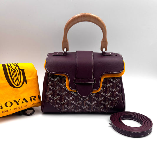 Goyard Mini Saigon Burgundy 2 way Bag w/ Dust Bag              (🇵🇭P193,500)