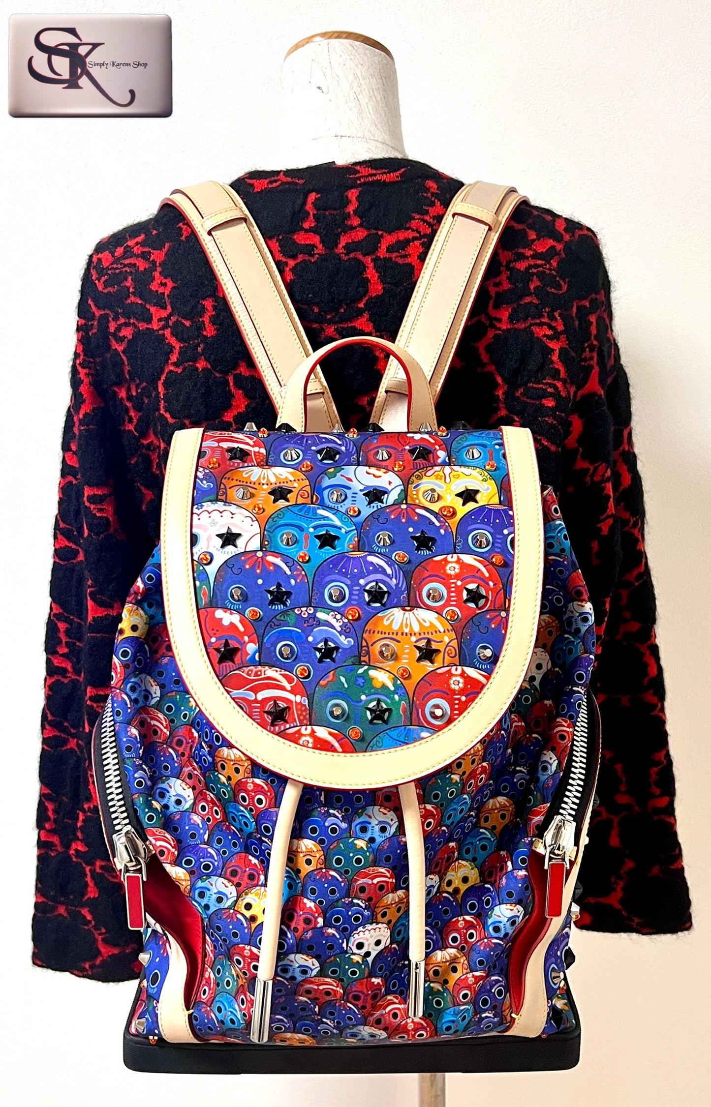 Christian Louboutin Explorer Punk Back Pack Octopus Motif