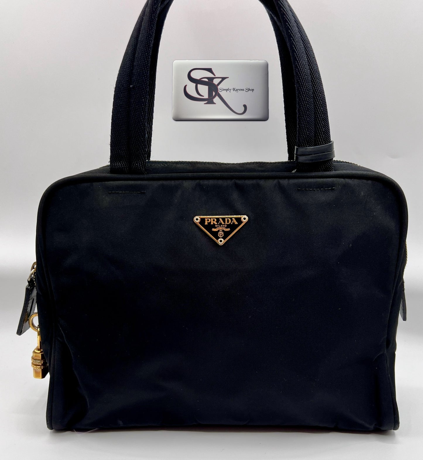 Prada Tessuto Nylon Top Handle Hand Bag