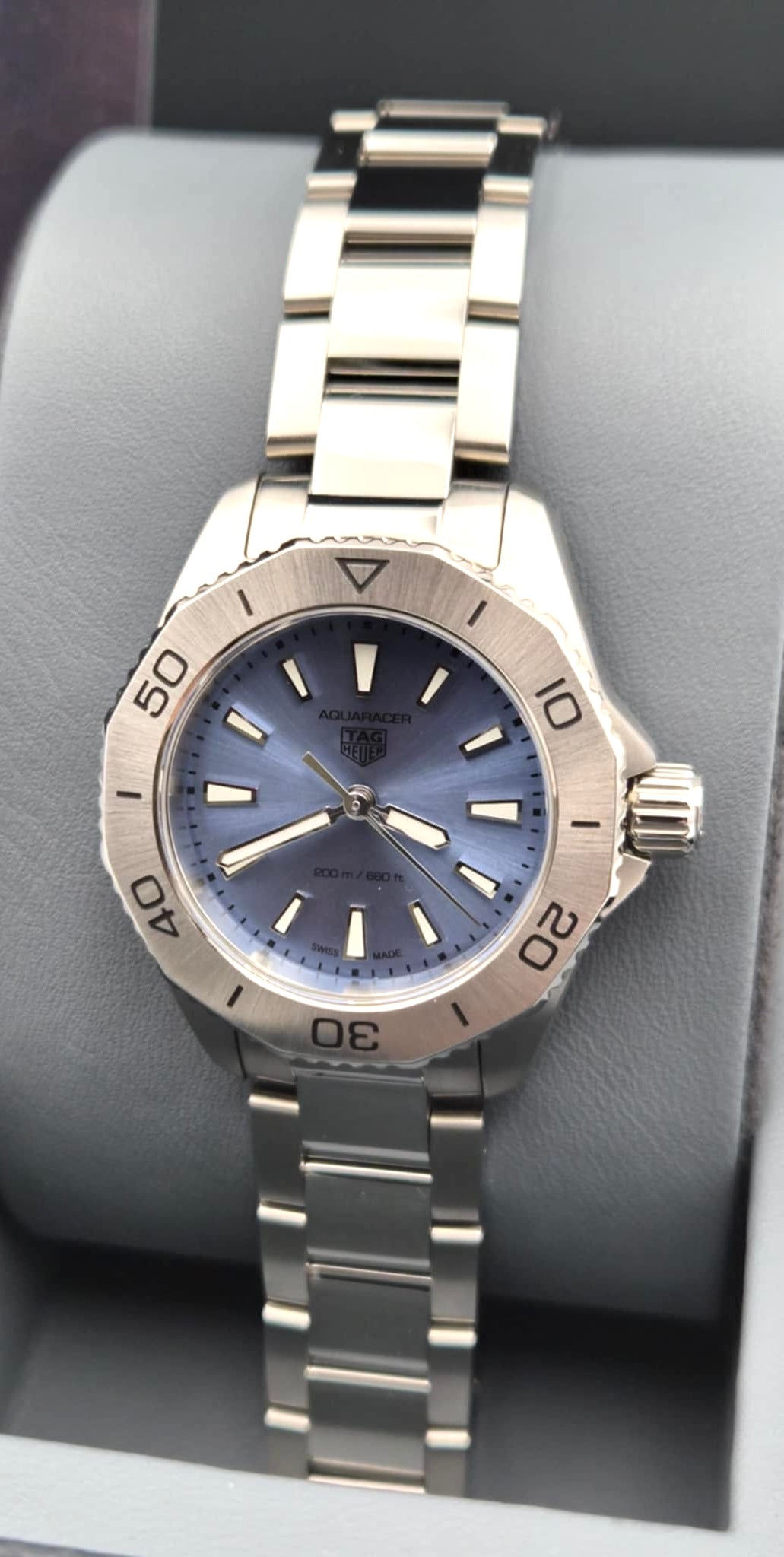 Tag Heuer Aqua Racer Qz 30 mm SS/Blue Dial 15.5cm  + 4extra links (🇵🇭P70,950)